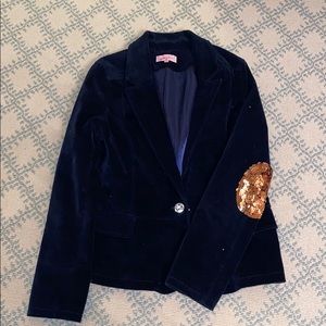 Corduroy Blazer with sequin elbows